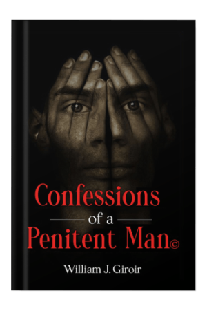 A book cover with the title of confessions of a penitent man.